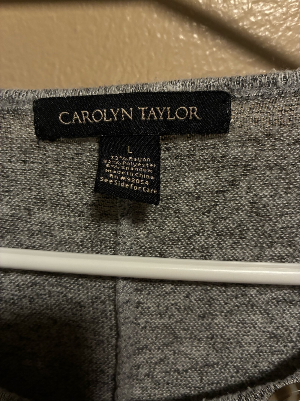 Carolyn Taylor Heather Gray Knit Top with Button Accents - Picture 3 of 3